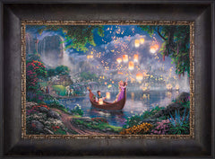 Disney Tangled Wall Art by Thomas Kinkade Studios Jewel Edition Canvas 12" x 18" Cabernet