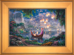 Disney Tangled Wall Art by Thomas Kinkade Studios Jewel Edition Canvas 12" x 18" Gallery Gold