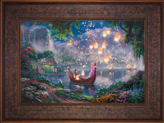 Disney Tangled Wall Art by Thomas Kinkade Studios Jewel Edition Canvas 12" x 18" Gallery Bronze