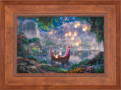 Disney Tangled Wall Art by Thomas Kinkade Studios Jewel Edition Canvas 18" x 27" Rustic Andalucian