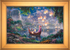 Disney Tangled Wall Art by Thomas Kinkade Studios Jewel Edition Canvas 18" x 27" Gallery Gold