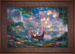 Disney Tangled Wall Art by Thomas Kinkade Studios Jewel Edition Canvas 18" x 27" Gallery Bronze