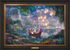 Disney Tangled Wall Art by Thomas Kinkade Studios Estate Edition Canvas 24" x 36" Estate Bronze