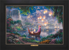 Disney Tangled Wall Art by Thomas Kinkade Studios Estate Edition Canvas 24" x 36" Modern Black