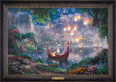 Disney Tangled Wall Art by Thomas Kinkade Studios Estate Edition Canvas 24" x 36" Cabernet