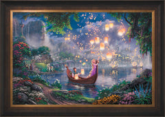 Disney Tangled Wall Art by Thomas Kinkade Studios Jewel Edition Canvas 24" x 36" Estate Bronze