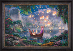 Disney Tangled Wall Art by Thomas Kinkade Studios Jewel Edition Canvas 24" x 36" Cabernet