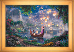 Disney Tangled Wall Art by Thomas Kinkade Studios Jewel Edition Canvas 24" x 36" Gallery Gold