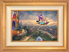 Disney Aladdin Wall Art by Thomas Kinkade Studios Standard Number Canvas 12" x 18" Antique Gold