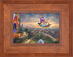 Disney Aladdin Wall Art by Thomas Kinkade Studios Standard Number Canvas 12" x 18" Rustic Andalucian