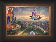 Disney Aladdin Wall Art by Thomas Kinkade Studios Standard Number Canvas 12" x 18" Estate Bronze