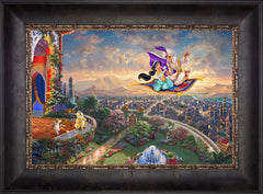 Disney Aladdin Wall Art by Thomas Kinkade Studios Standard Number Canvas 12" x 18" Cabernet
