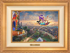 Disney Aladdin Wall Art by Thomas Kinkade Studios Estate Edition Canvas 12" x 18" Antique Gold