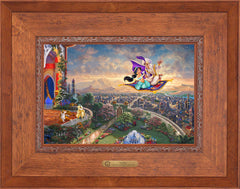 Disney Aladdin Wall Art by Thomas Kinkade Studios Estate Edition Canvas 12" x 18" Rustic Andalucian