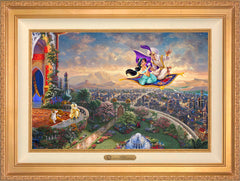 Disney Aladdin Wall Art by Thomas Kinkade Studios Estate Edition Canvas 18" x 27" Antique Gold