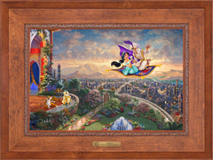 Disney Aladdin Wall Art by Thomas Kinkade Studios Estate Edition Canvas 18" x 27" Rustic Andalucian