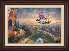 Disney Aladdin Wall Art by Thomas Kinkade Studios Standard Number Canvas 24" x 36" Gallery Burl