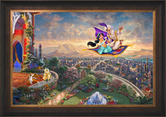 Disney Aladdin Wall Art by Thomas Kinkade Studios Standard Number Canvas 24" x 36" Estate Bronze
