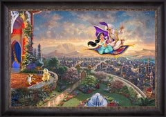 Disney Aladdin Wall Art by Thomas Kinkade Studios Standard Number Canvas 24" x 36" Cabernet