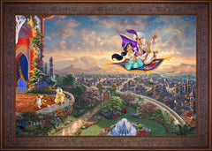 Disney Aladdin Wall Art by Thomas Kinkade Studios Standard Number Canvas 24" x 36" Gallery Bronze