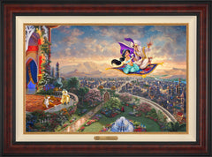 Disney Aladdin Wall Art by Thomas Kinkade Studios Estate Edition Canvas 24" x 36" Gallery Burl