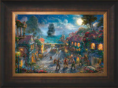 Disney Pirates of the Caribbean Wall Art by Thomas Kinkade Studios Standard Number Canvas 12" x 18" Estate Bronze
