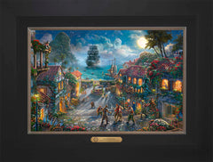 Disney Pirates of the Caribbean Wall Art by Thomas Kinkade Studios Estate Edition Canvas 12" x 18" Modern Black