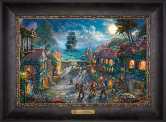 Disney Pirates of the Caribbean Wall Art by Thomas Kinkade Studios Estate Edition Canvas 12" x 18" Cabernet
