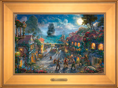 Disney Pirates of the Caribbean Wall Art by Thomas Kinkade Studios Estate Edition Canvas 12" x 18" Gallery Gold