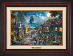 Disney Pirates of the Caribbean Wall Art by Thomas Kinkade Studios Estate Edition Canvas 18" x 27" Gallery Burl