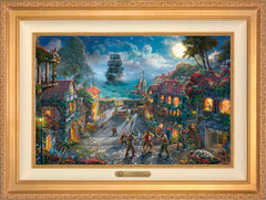 Disney Pirates of the Caribbean Wall Art by Thomas Kinkade Studios Estate Edition Canvas 18" x 27" Antique Gold