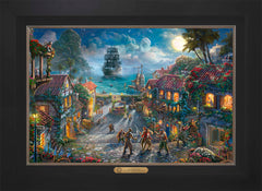 Disney Pirates of the Caribbean Wall Art by Thomas Kinkade Studios Estate Edition Canvas 18" x 27" Modern Black