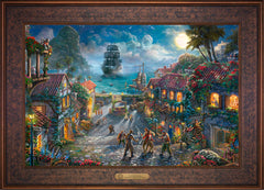 Disney Pirates of the Caribbean Wall Art by Thomas Kinkade Studios Estate Edition Canvas 18" x 27" Gallery Bronze