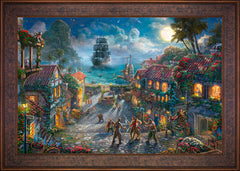Disney Pirates of the Caribbean Wall Art by Thomas Kinkade Studios Standard Number Canvas 24" x 36" Gallery Bronze