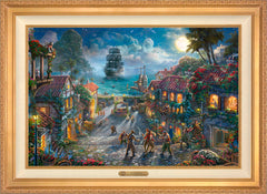 Disney Pirates of the Caribbean Wall Art by Thomas Kinkade Studios Estate Edition Canvas 24" x 36" Antique Gold