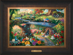 Disney Alice in Wonderland Wall Art by Thomas Kinkade Studios Estate Edition Canvas 12" x 18" Estate Bronze