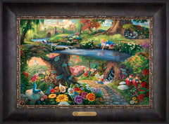 Disney Alice in Wonderland Wall Art by Thomas Kinkade Studios Estate Edition Canvas 12" x 18" Cabernet
