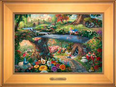 Disney Alice in Wonderland Wall Art by Thomas Kinkade Studios Estate Edition Canvas 12" x 18" Gallery Gold