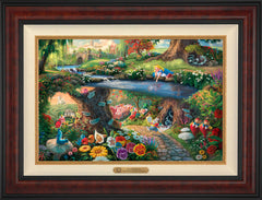Disney Alice in Wonderland Wall Art by Thomas Kinkade Studios Estate Edition Canvas 18" x 27" Gallery Burl