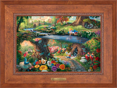 Disney Alice in Wonderland Wall Art by Thomas Kinkade Studios Estate Edition Canvas 18" x 27" Rustic Andalucian