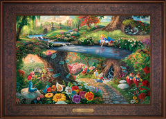 Disney Alice in Wonderland Wall Art by Thomas Kinkade Studios Estate Edition Canvas 18" x 27" Gallery Bronze