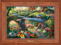 Disney Alice in Wonderland Wall Art by Thomas Kinkade Studios Estate Edition Canvas 24" x 36" Rustic Andalucian