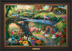 Disney Alice in Wonderland Wall Art by Thomas Kinkade Studios Estate Edition Canvas 24" x 36" Estate Bronze