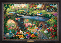 Disney Alice in Wonderland Wall Art by Thomas Kinkade Studios Estate Edition Canvas 24" x 36" Cabernet