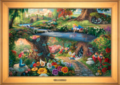 Disney Alice in Wonderland Wall Art by Thomas Kinkade Studios Estate Edition Canvas 24" x 36" Gallery Gold
