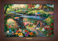 Disney Alice in Wonderland Wall Art by Thomas Kinkade Studios Estate Edition Canvas 24" x 36" Gallery Bronze