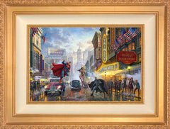 Batman™, Superman™, and Wonder Woman™: The Trinity I Wall Art by Thomas Kinkade Studios Standard Number Canvas 12" x 18" Antique Gold