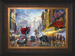 Batman™, Superman™, and Wonder Woman™: The Trinity I Wall Art by Thomas Kinkade Studios Standard Number Canvas 12" x 18" Estate Bronze