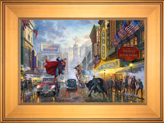 Batman™, Superman™, and Wonder Woman™: The Trinity I Wall Art by Thomas Kinkade Studios Standard Number Canvas 12" x 18" Gallery Gold