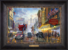 Batman™, Superman™, and Wonder Woman™: The Trinity I Wall Art by Thomas Kinkade Studios Estate Edition Canvas 12" x 18" Cabernet